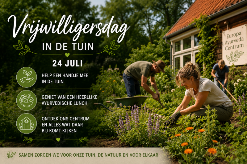 Vrijwilligersdag in de tuin