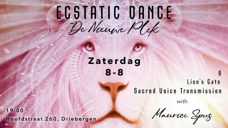 8-8 - Lion's Gate Special - Ecstatic Dance | De Nieuwe Plek Driebergen