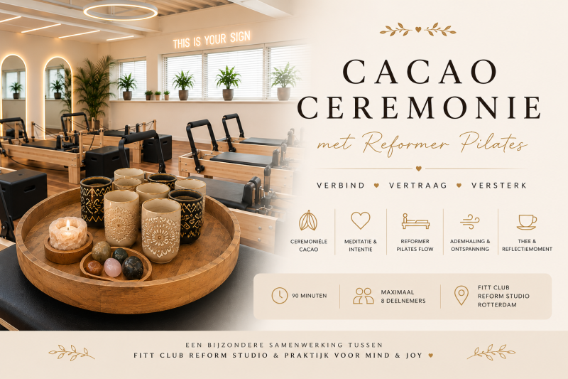 Cacao ceremonie met reformer pilates 