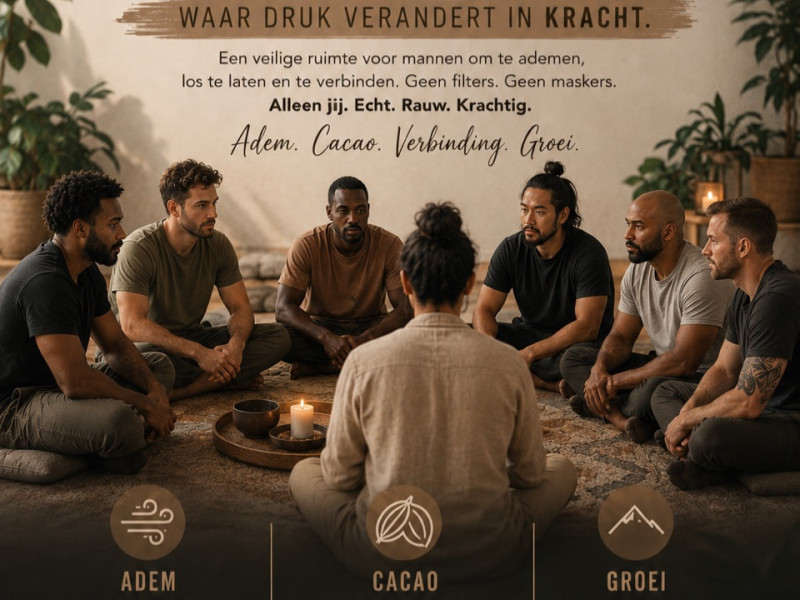 THE MEN'S ROOM | Breath & Release Experience - Ademwerk, Ademcirkel, Cacao ceremonie