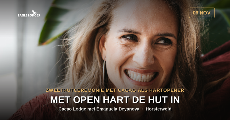 Cacao Lodge: Zweethutceremonie voorafgegaan door Cacao (gemengd M / V)