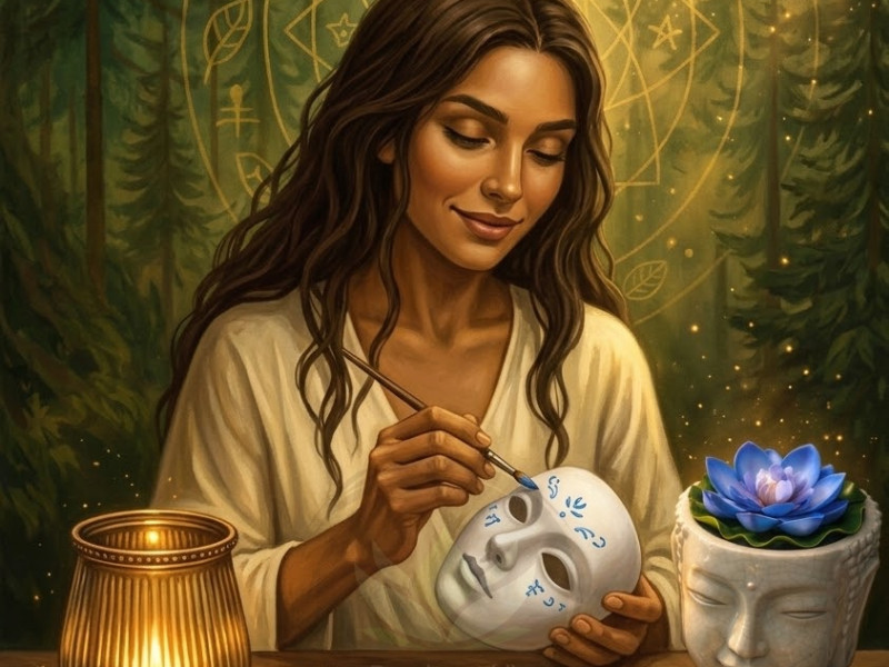 Release your mask - blue lotus (herfst equinox)