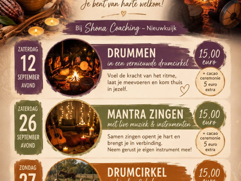 Mantra Zingen met Cacao-Ceremonie ❤️