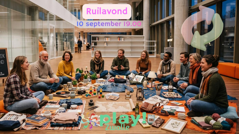 4🎟️PLAY! Zwolle Spullen Ruilavond (beperkt plek)