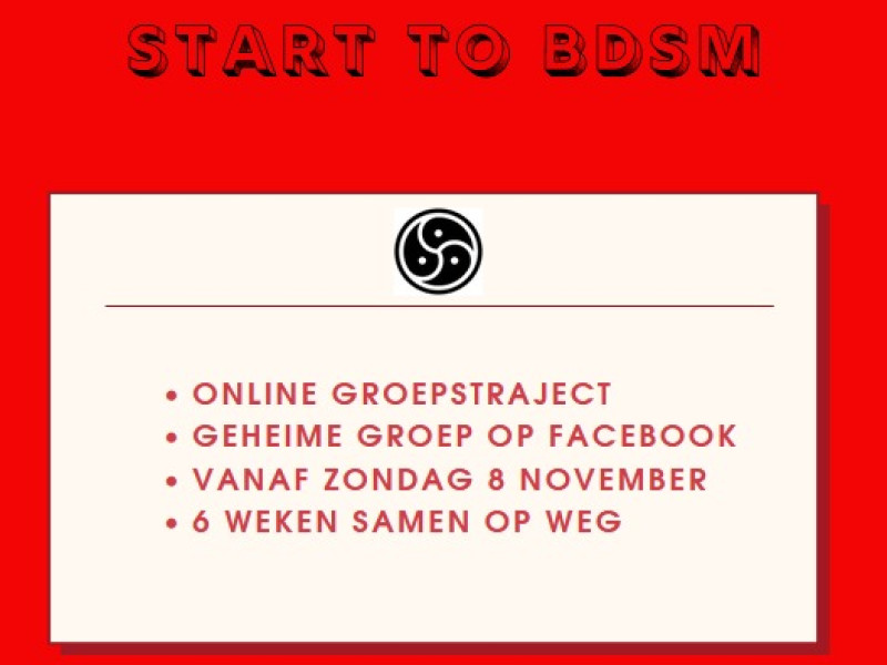 Start to bdsm -  online groepstraject