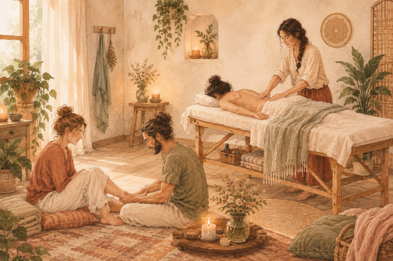 Kracht van aanraking en massage