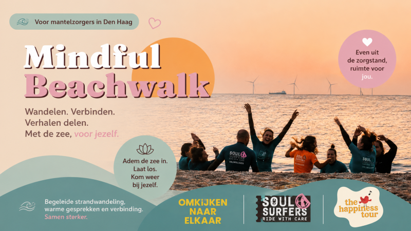 Mindful Beachwalk voor Haagse mantelzorgers
