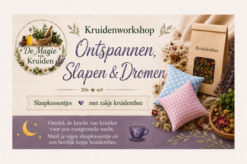 Kruidenworkshop “Ontspannen, Slapen & Dromen”
