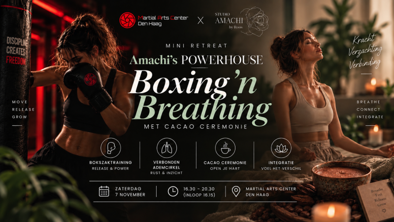 🥊🌬️ Boxing ’n Breathing met Cacaoceremonie ☕ AMACHI's Powerhouse