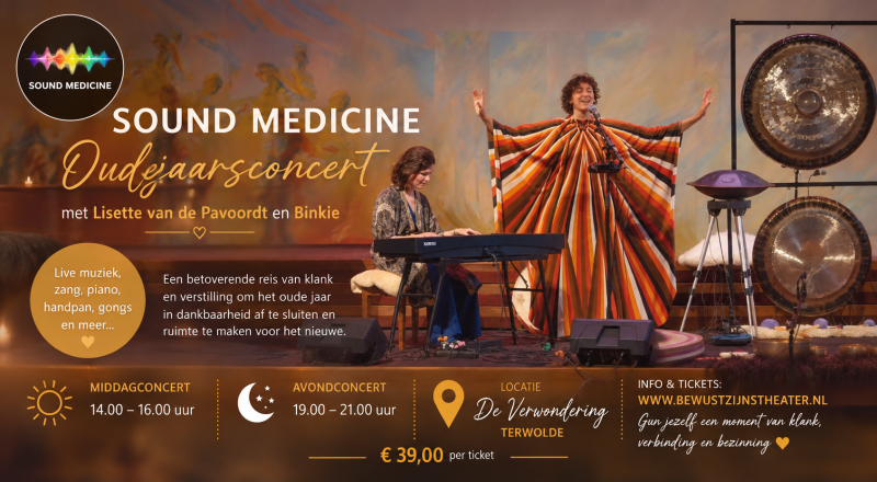 Oudejaarsconcert - Sound Medicine Lisette & Binkie - middag en avond