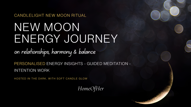 Candlelight New Moon Ritual on relationships, harmony & balance - Verbinding, Nieuwe Maan, Meditatie