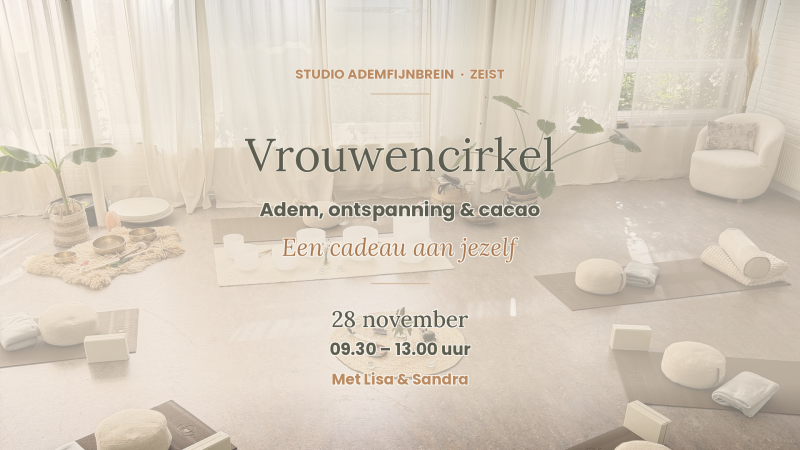 Vrouwencirkel l Adem, Ontspanning & Cacao | een cadeau aan jezelf