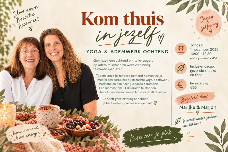Yoga en ademwerk ochtend - Kom thuis in jezelf