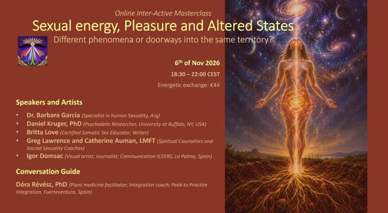 Online Masterclass: Sexual Energy, Pleasure and Altered States