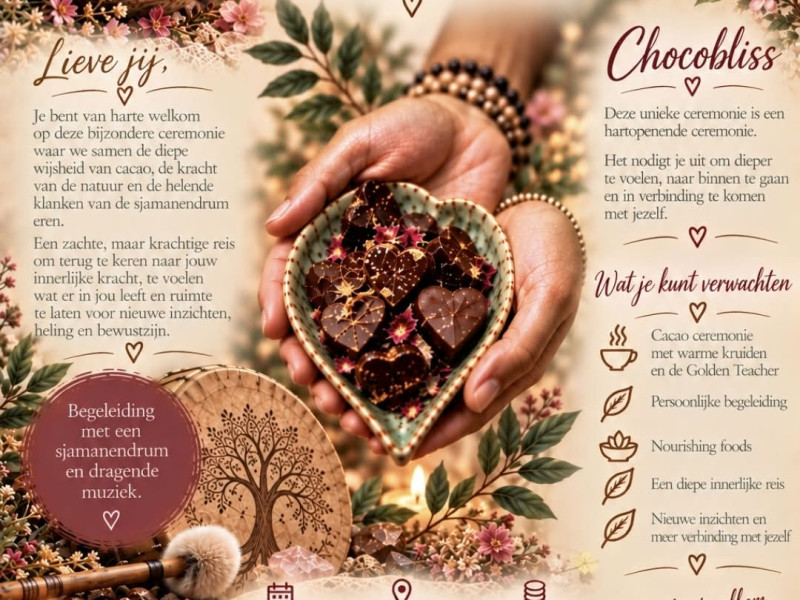 Chocobliss Ceremonie met sjamanistische drum