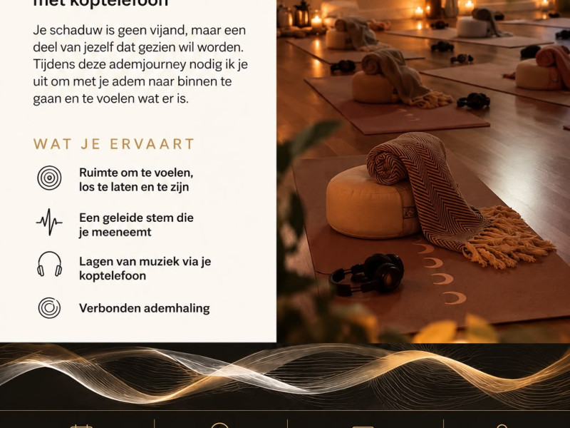 Ontmoet je schaduw | Immersive ademjourney met koptelefoon - Ademwerk, Ademcirkel, Schaduwwerk