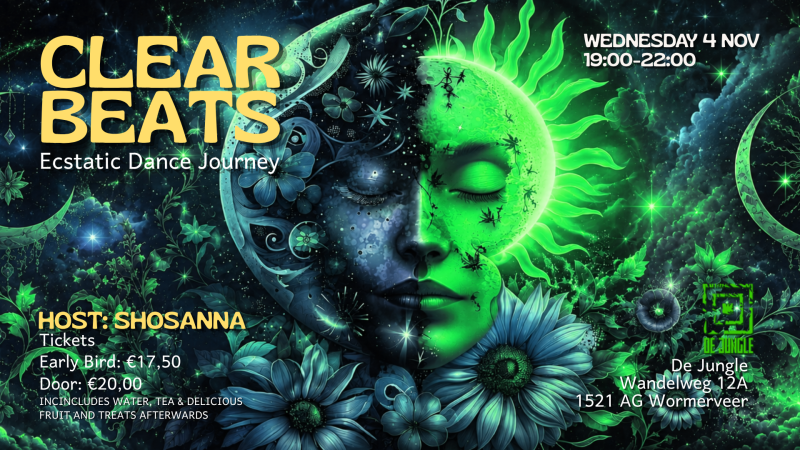 CLEARBEATS – Ecstatic Dance Journey 04.11.2026 De Jungle Wormerveer