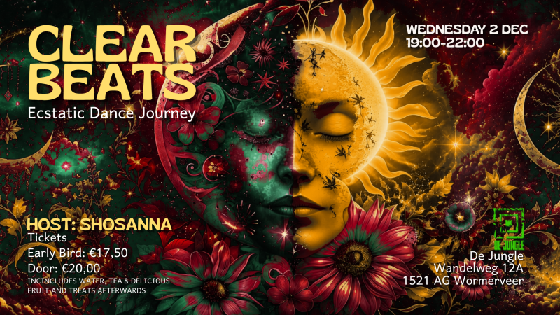 CLEARBEATS – Ecstatic Dance Journey 02.12.2026 De Jungle Wormerveer