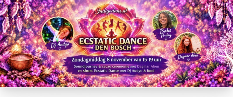Soundjourney, cacao ceremonie & Ecstatic Dance met Dj Audyo &partyfood
