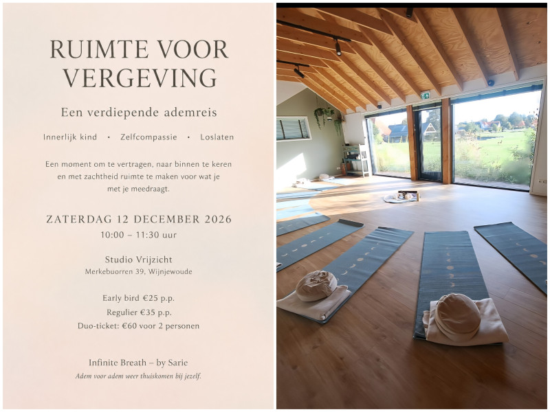 Ruimte voor Vergeving Een verdiepende ademreis WIJNJEWOUDE