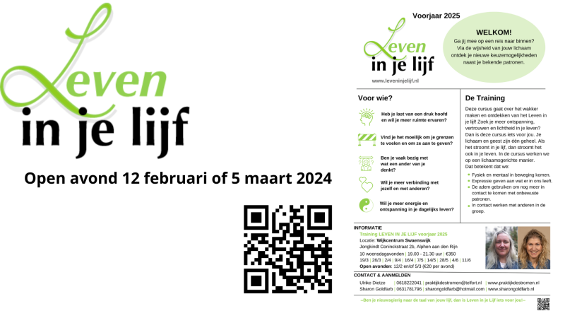 Leven in je Lijf - open lesavond