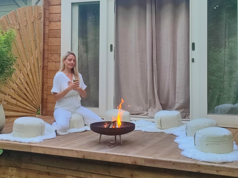 Maya geïnspireerde Vuurceremonie - Fire Ceremony, Cacao Ceremony, Sound Journey-Soundbath
