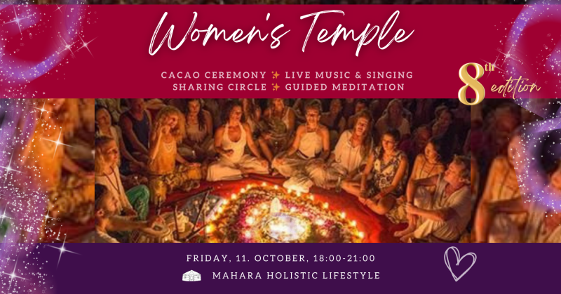 Women's Temple 🌺 - Cacao ceremonie, Sharing Circle, Vrouwen workshops