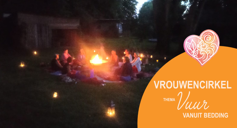 Vrouwencirkel met cacao; thema VUUR vanuit bedding