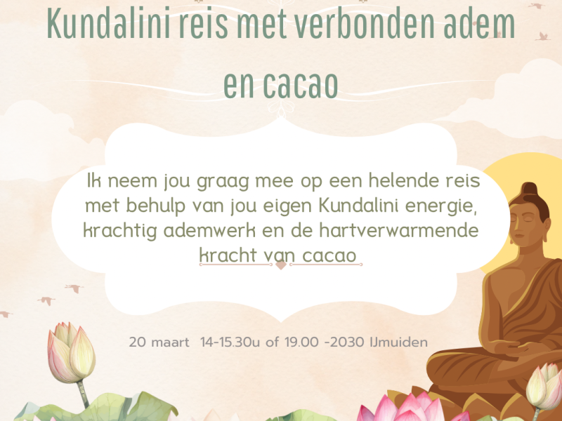 Individuele Kundalini reis met verbonden adem en cacao