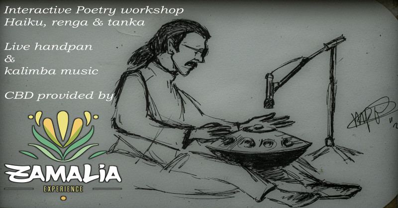 Interactive Poetry workshop with live handpan & CBD Zamalia Experience - Plantmedicijn, Handpan, Overige Workshops