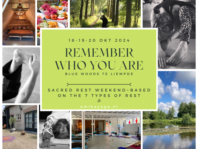 REMEMBER WHO YOU ARE Sacred Rest Weekend~Based on the 7 types of rest ...