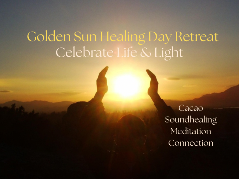 Golden Sun Healing Day Retreat🌞 - Ceremonia de cacao, Sanación sonora, Equinoccio/Solsticio