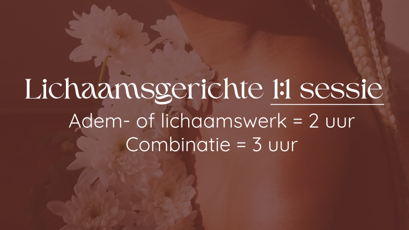 Lichaamsgerichte 1:1 sessie (ademwerk en/of lichaamswerk)