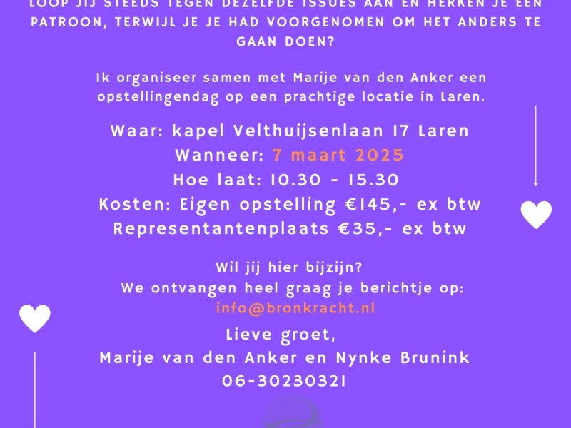 Bron-Kracht Opstellingendag