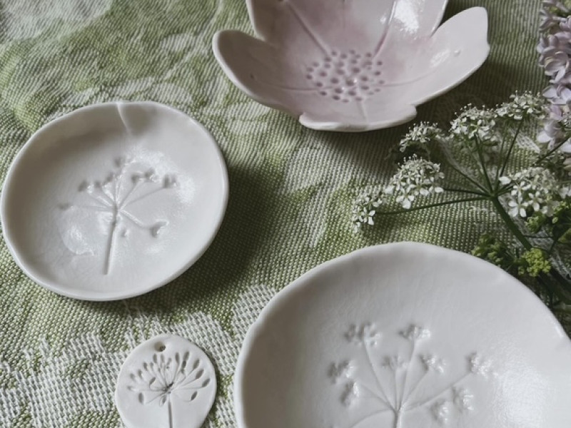 Keramiek workshop botanische schaaltjes