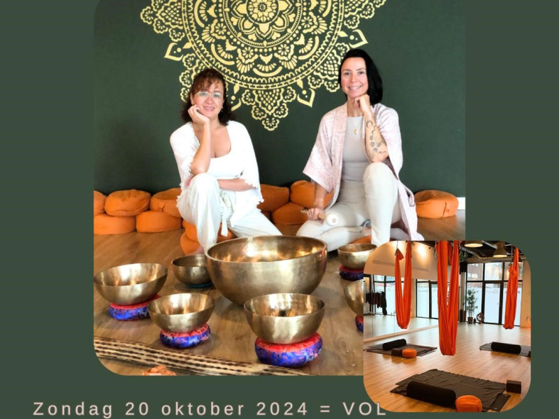 Aerial Soundbath, relax & recharge - Klankreis-Soundbath, Yoga