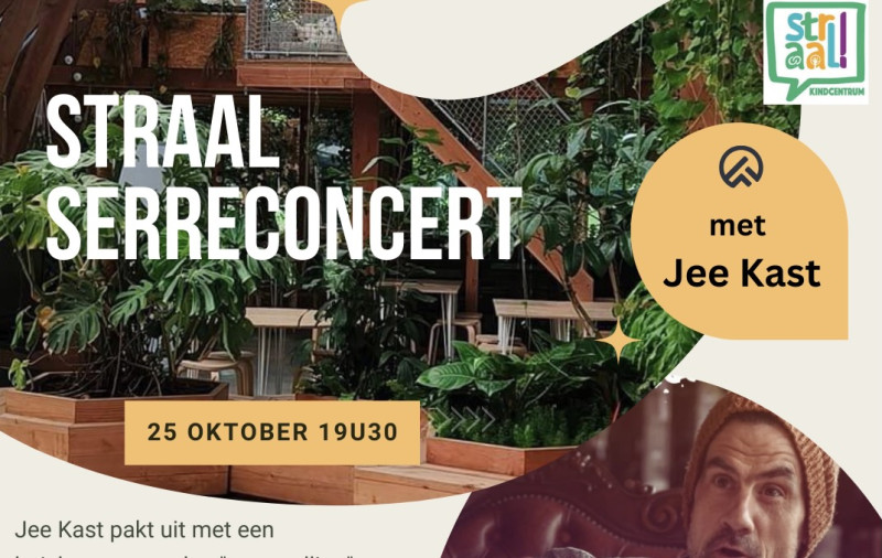 Serreconcert met woordkunstenaar Jee Kast