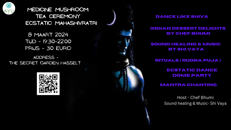 Viering van Shiva met thee, muziek en dans