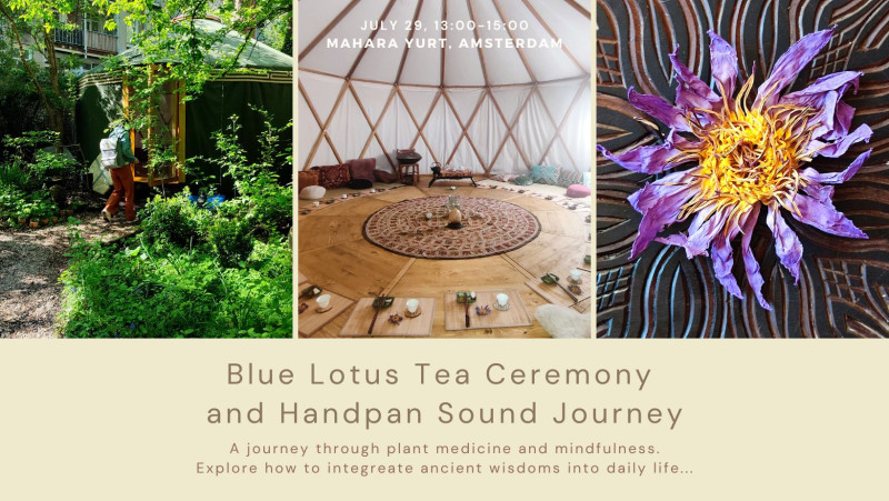 Blue Lotus Tea Ceremony with Handpan Sound Journey - Hipsy