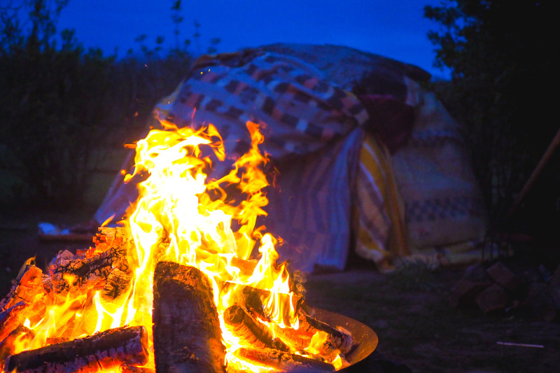 Community style Zweethut Ceremonie