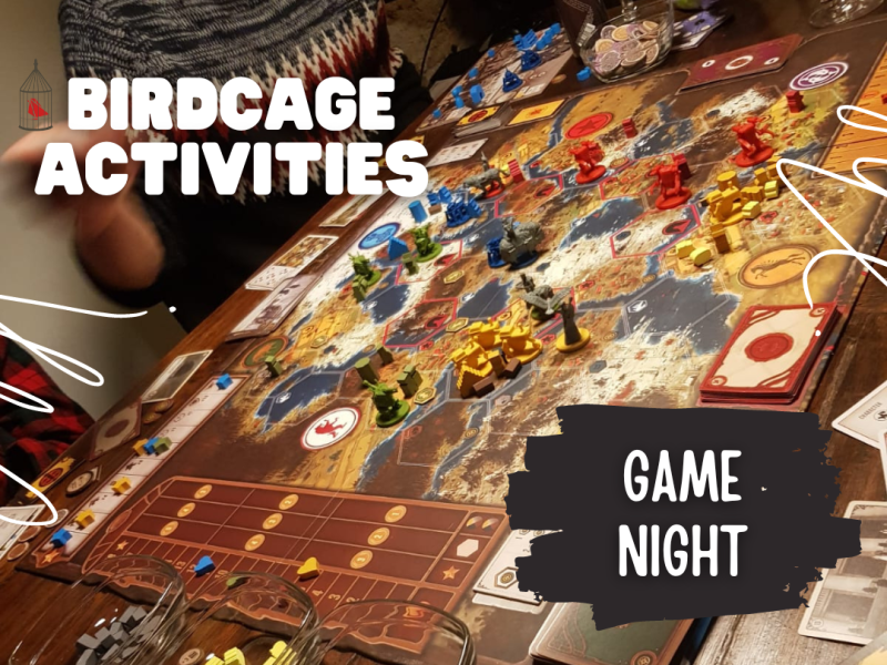 Birdcage Community: Dinner and Game Night - Live muziek, Verbinding