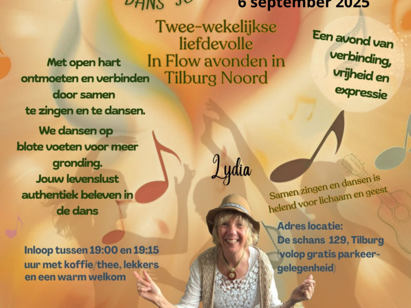 IN FLOW Zing en Dans op 6 december 2025 (al 16 aanmeldingen) - Mantra Singing, Dancing in Connection, Free Dance
