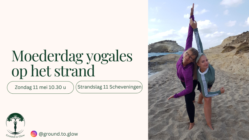 Yoga Moederdag yogales op het strand - Yoga