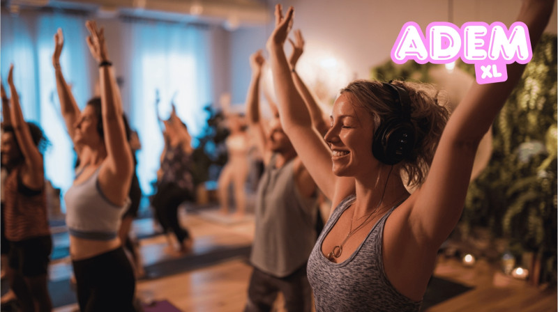 Adem XL: silent disco en ademsessie