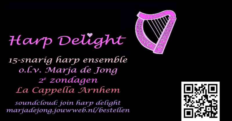 spelen in Harp Delight, 15-snarig harp ensemble