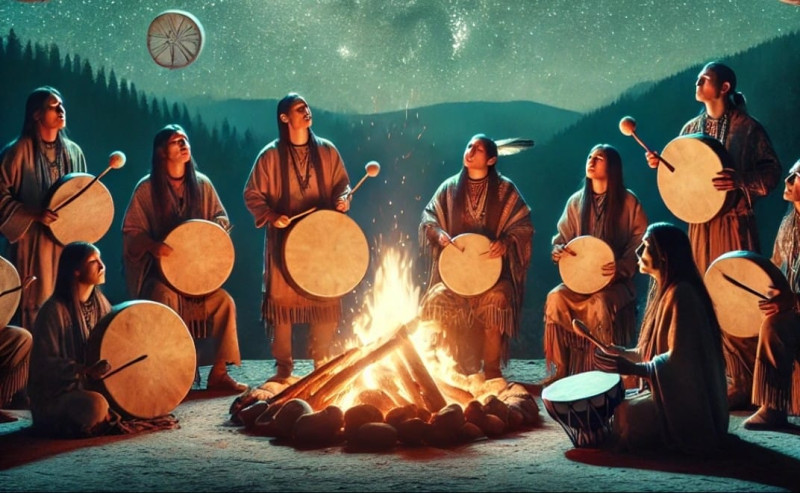 Drumcirkel in Yurt Sarah32 in Chaam -  SelkieDrums  - Klankreis-Soundbath, Trancereis, Drumcirkel